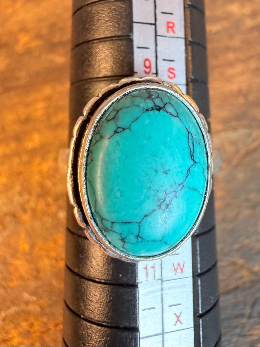 Turquoise Oval Statement Ring - Blue Turquoise Women's Jewelry